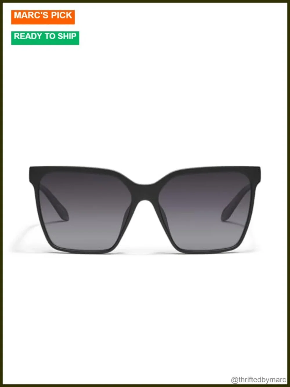 Oversized Square Sunglasses for Women Polarized UV400 Full Frame with Case